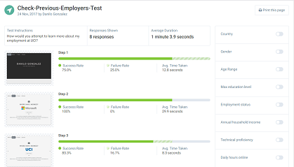 Image of Navigation Test Results